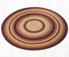 C-371 Black Cherry, Chocolate and Cream Braided Rug