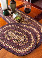 PM-371 Black Cherry/Chocolate/Cream Jute Placemat