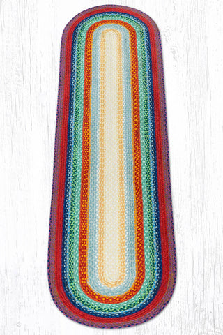 Large Rainbow Braided Rug Braided Rugs - Ovals | The Braided Rug Place