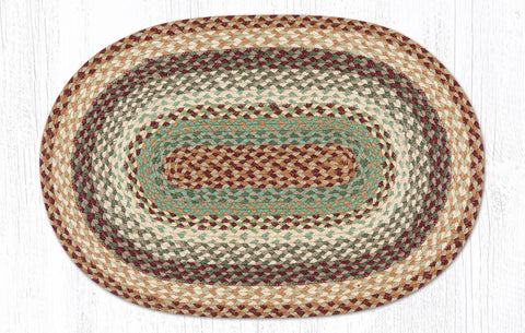 C-413 Buttermilk and Cranberry Braided Rug