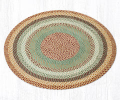 C-413 Buttermilk and Cranberry Braided Rug