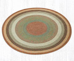 C-413 Buttermilk and Cranberry Braided Rug