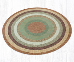 C-413 Buttermilk and Cranberry Braided Rug