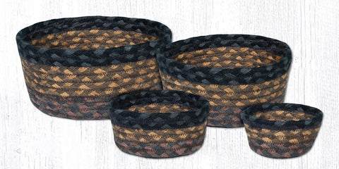 CB-099 Brown/Black/Charcoal Braided Baskets