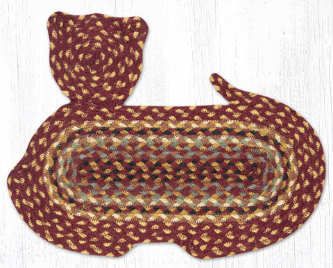 CT-357 Burgundy/Gray/Cream Cat Rug