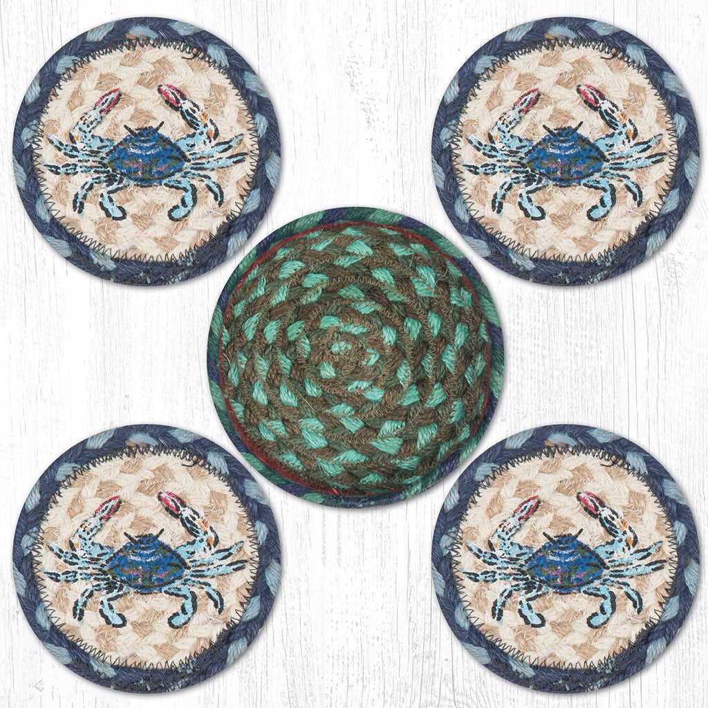 CNB-359 Blue Crab Coasters In A Basket