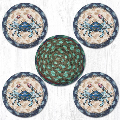 CNB-359 Blue Crab Coasters In A Basket