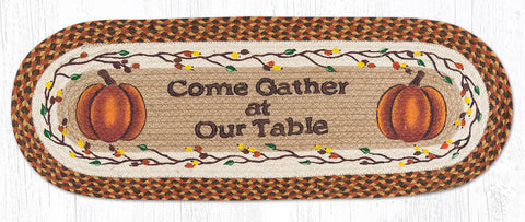 TR-222 Come Gather At Our Table Oval Table Runner