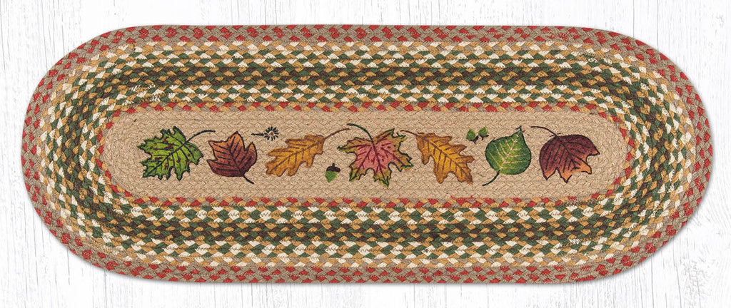 TR-024 Autumn Leaves Oval Table Runner