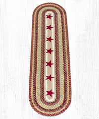 OP-357 Burgundy Stars Oval Rug