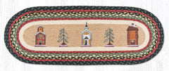 TR-338 Winter Village Oval Table Runner