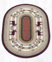 OP-019 Moose Pinecone Oval Rug