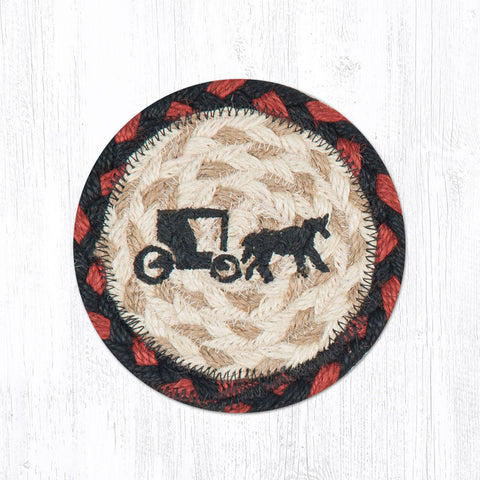 IC-019 Amish Buggy Individual Coaster