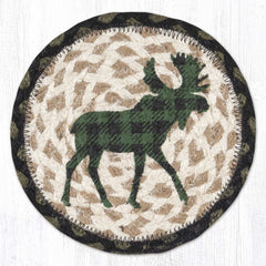 LC-116 Green Plaid Moose Trivet
