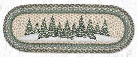 TR-419 Holiday Village Trees Table Runner