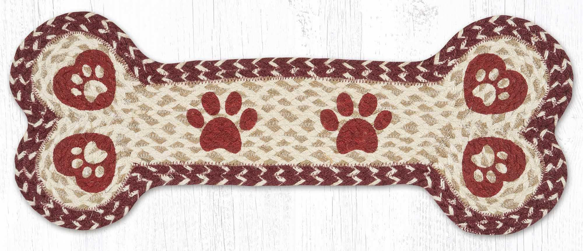 DBP-9-117 Heart Paw Dog Bone Rug