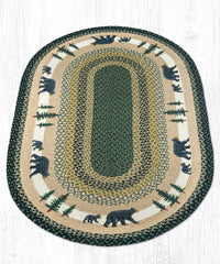 OP-116 Bear Timbers Oval Rug