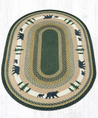 OP-116 Bear Timbers Oval Rug