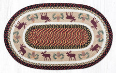 OP-019 Moose Pinecone Oval Rug