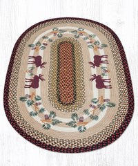 OP-019 Moose Pinecone Oval Rug