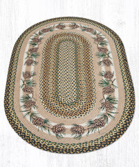 OP-051 Needles & Cones Oval Rug
