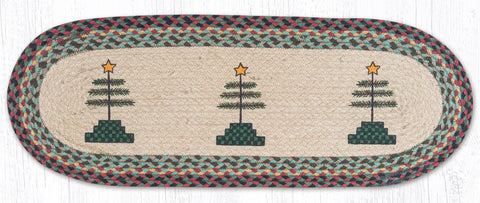 TR-081 Feather Tree Oval Table Runner