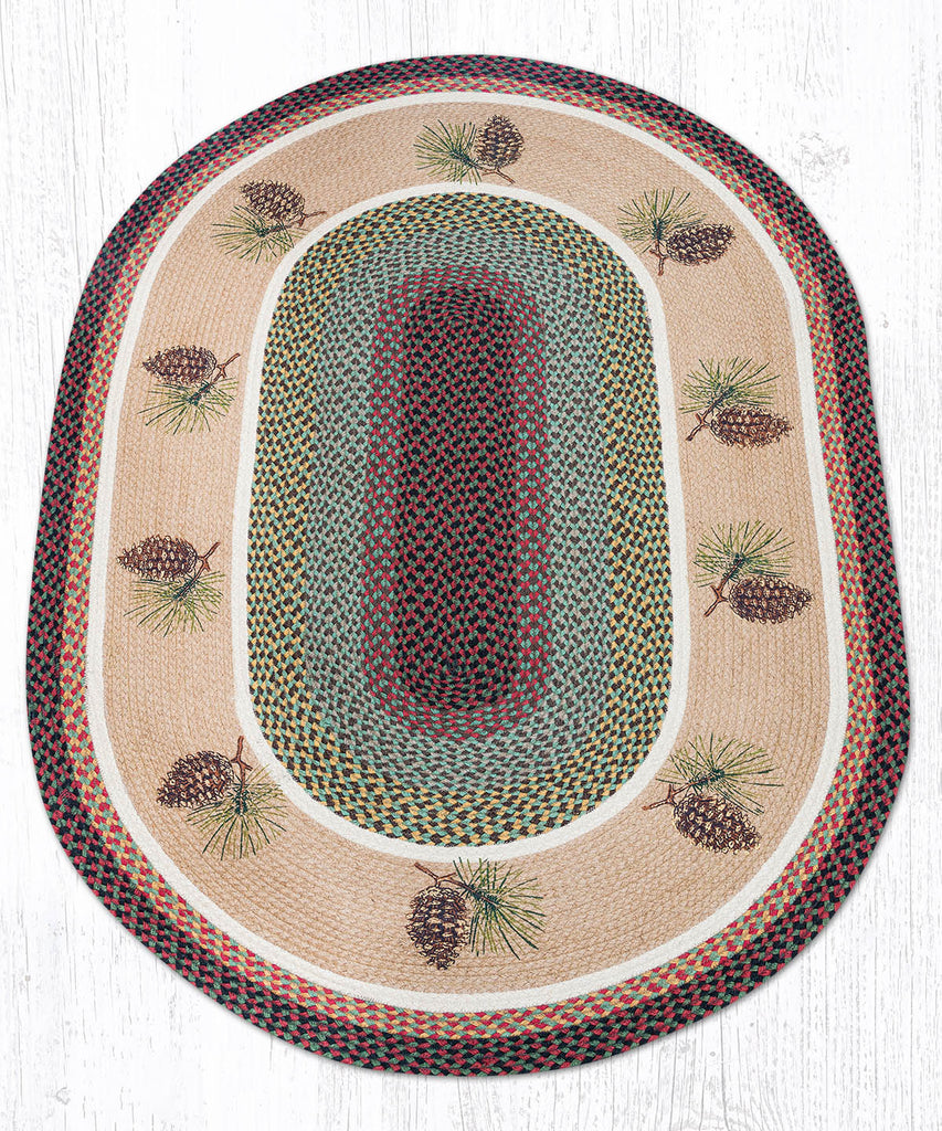 OP-081 Pinecone Oval Rug
