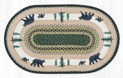 OP-116 Bear Timbers Oval Rug