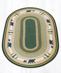 OP-116 Bear Timbers Oval Rug