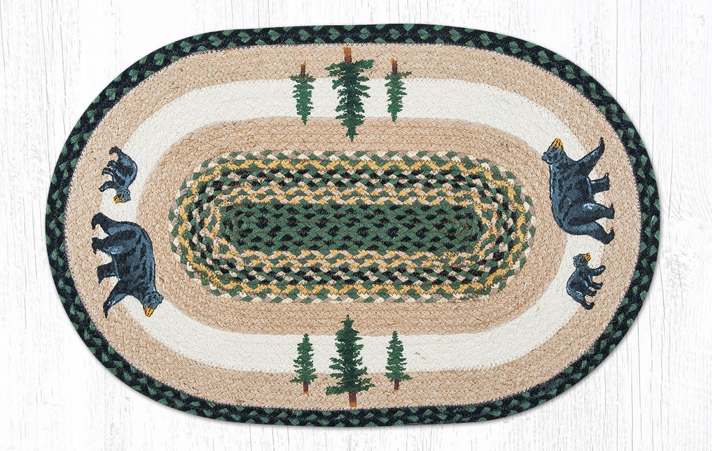 OP-116 Bear Timbers Oval Rug