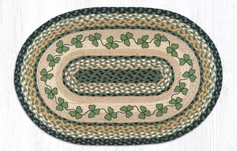 OP-116 Irish Shamrock Oval Rug