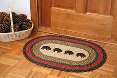 OP-238 Black Bears Oval Rug