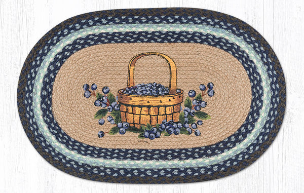OP-312 Blueberry Basket Oval Rug | The Braided Rug Place
