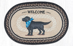 OP-313 Black Lab Oval Rug