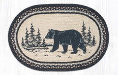 OP-313 Bear Silhouette Oval Rug