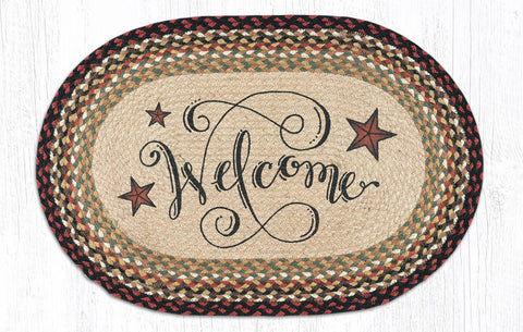 OP-319 Welcome Barn Star Oval Rug