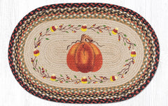 OP-319 Pumpkin Candy Corn Oval Rug