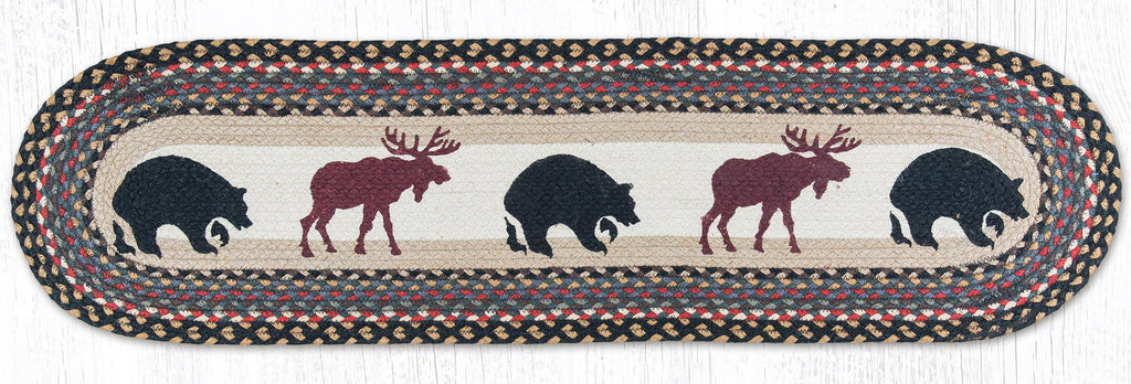 TR-043 Bear Moose Oval Table Runner