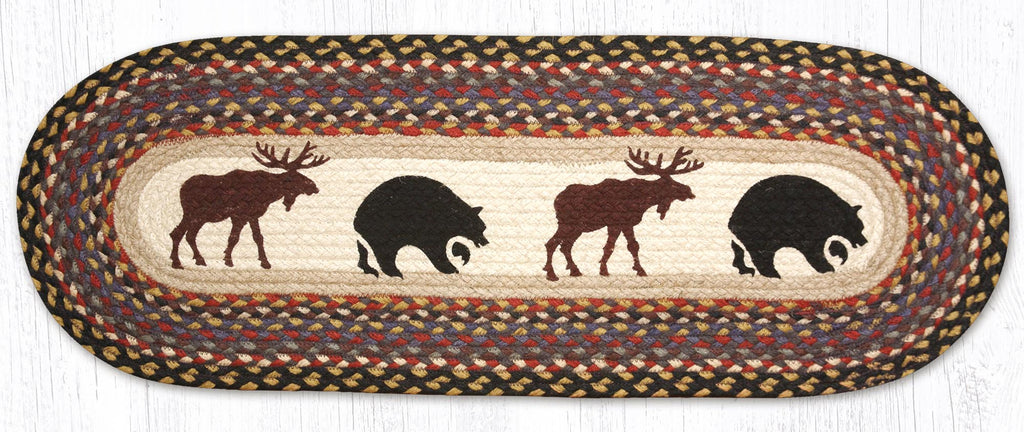 TR-043 Bear Moose Oval Table Runner