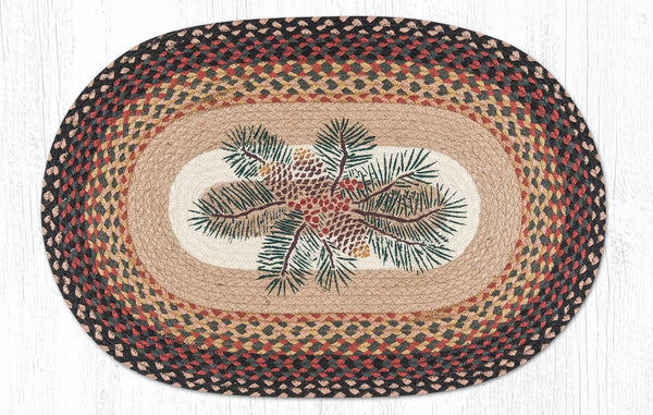 OP-083 Pinecone Red Berry Oval Rug | The Braided Rug Place