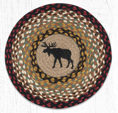 PM-RP-019 Black Moose Round Placemat