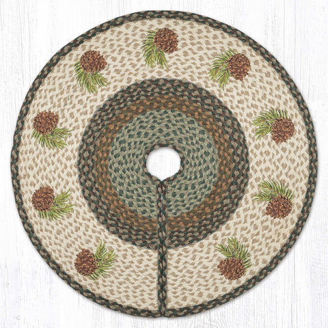 TSP-577 Graphic Pinecone Printed Tree Skirt Round 30