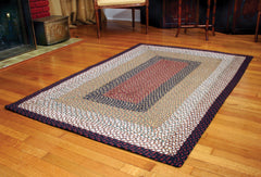 C-019 Burgundy and Mustard Braided Rug