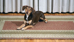 C-024 Olive, Burgundy and Gray Braided Rug