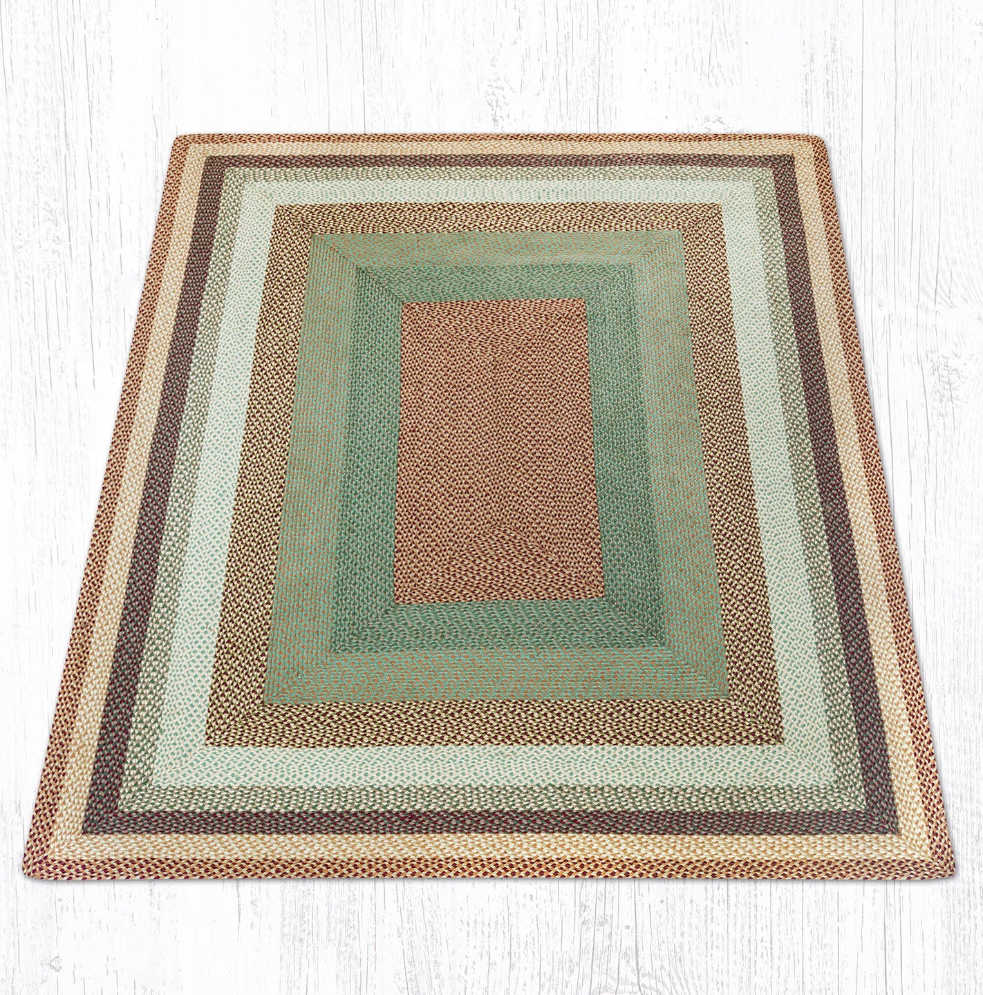 Cornbread Rug C-413 Buttermilk/Cranberry Braided Rug | The Braided Rug Place