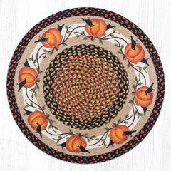 RP-222 Pumpkin Crow Round Rug