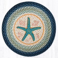 RP-362 Blue Starfish Round Rug