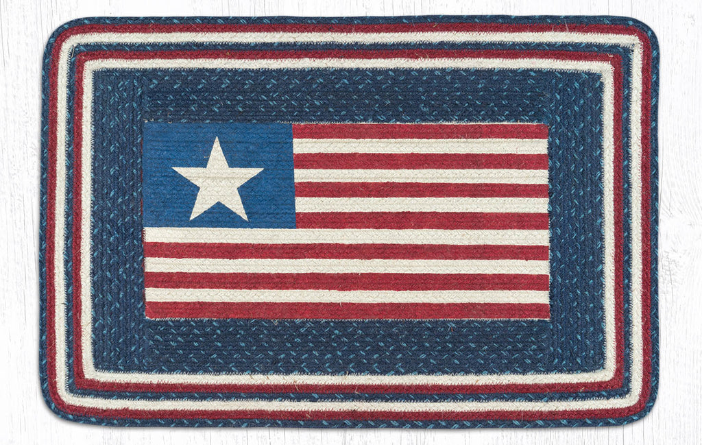 PP-565 American Flag Oblong Print Rug