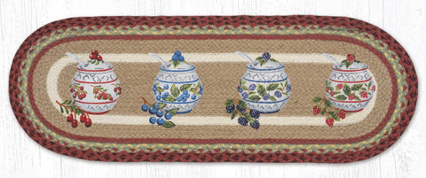 TR-390 Jam Jars Oval Table Runner