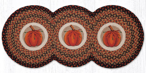 TCP-222 Harvest Pumpkin Tri Circle Table Runner